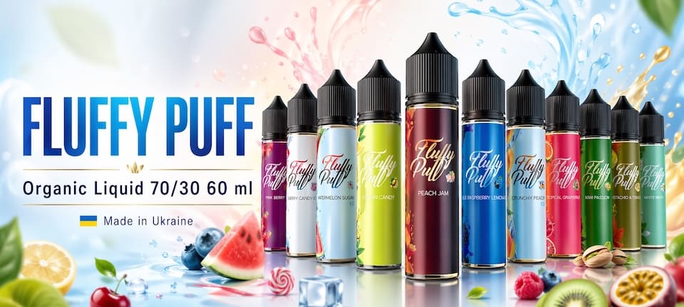 Жижа Fluffy Puff Organic 60 мл Жидкость Fluffy Puff Organic 60 мл